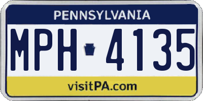 PA license plate MPH4135