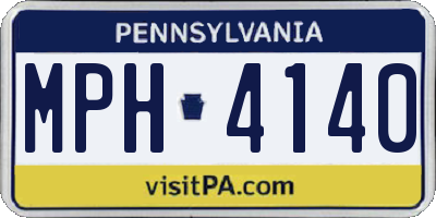 PA license plate MPH4140