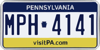 PA license plate MPH4141