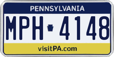 PA license plate MPH4148