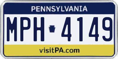 PA license plate MPH4149