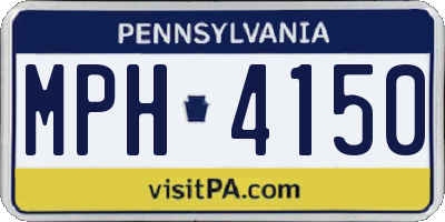 PA license plate MPH4150