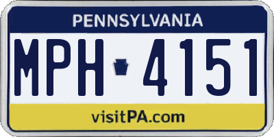 PA license plate MPH4151