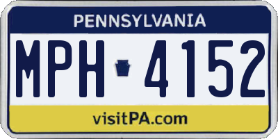 PA license plate MPH4152