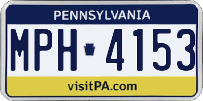 PA license plate MPH4153