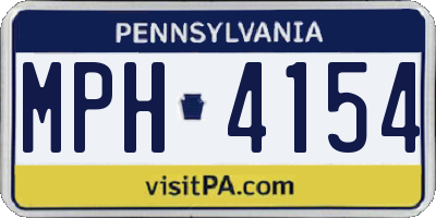 PA license plate MPH4154