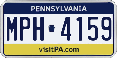 PA license plate MPH4159