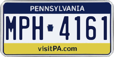PA license plate MPH4161