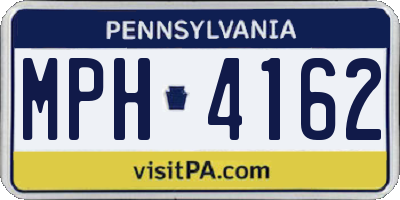 PA license plate MPH4162