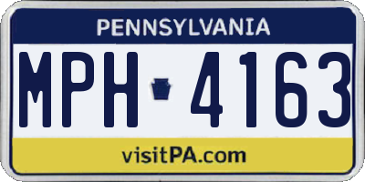 PA license plate MPH4163