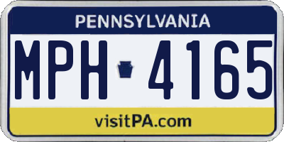 PA license plate MPH4165