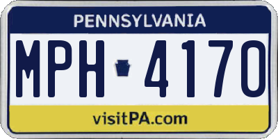 PA license plate MPH4170