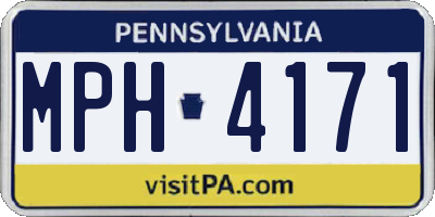PA license plate MPH4171