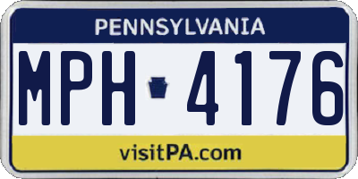 PA license plate MPH4176