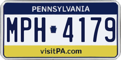 PA license plate MPH4179