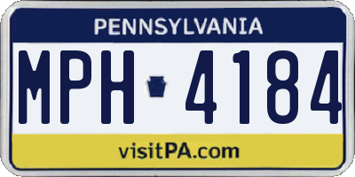 PA license plate MPH4184