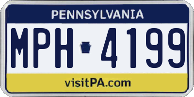 PA license plate MPH4199