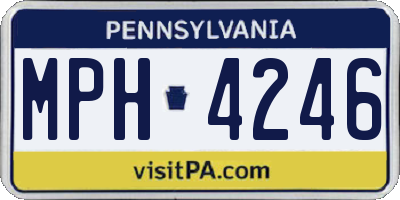 PA license plate MPH4246