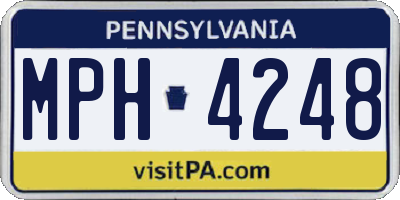 PA license plate MPH4248