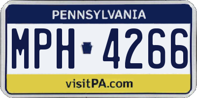 PA license plate MPH4266