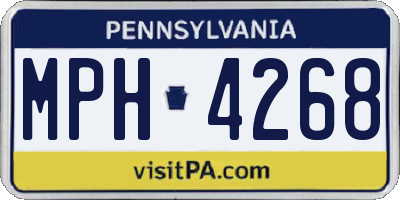 PA license plate MPH4268