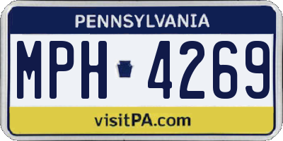 PA license plate MPH4269