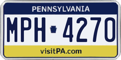 PA license plate MPH4270