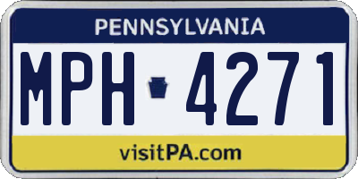 PA license plate MPH4271
