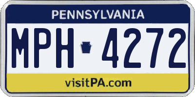 PA license plate MPH4272