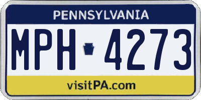 PA license plate MPH4273