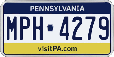 PA license plate MPH4279