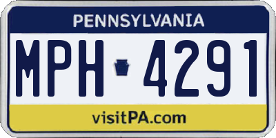 PA license plate MPH4291