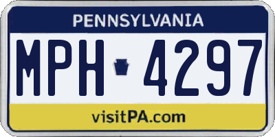 PA license plate MPH4297
