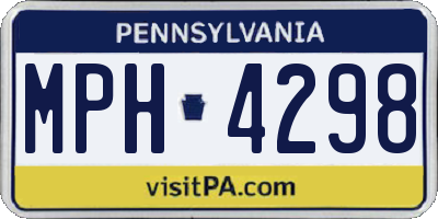 PA license plate MPH4298