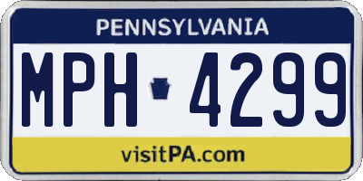 PA license plate MPH4299