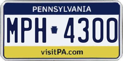 PA license plate MPH4300