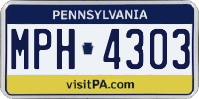 PA license plate MPH4303