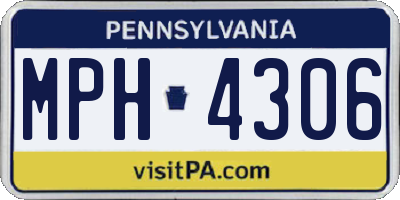 PA license plate MPH4306