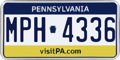 PA license plate MPH4336