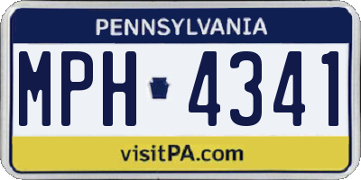 PA license plate MPH4341