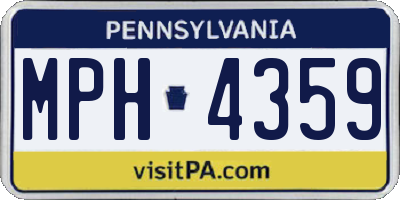 PA license plate MPH4359