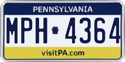 PA license plate MPH4364