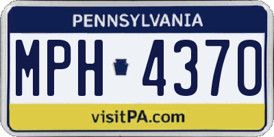 PA license plate MPH4370