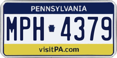PA license plate MPH4379