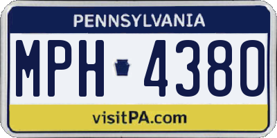PA license plate MPH4380