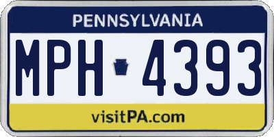 PA license plate MPH4393