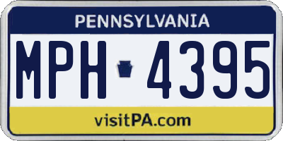 PA license plate MPH4395