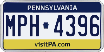 PA license plate MPH4396