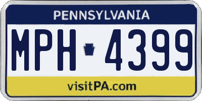 PA license plate MPH4399