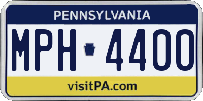 PA license plate MPH4400